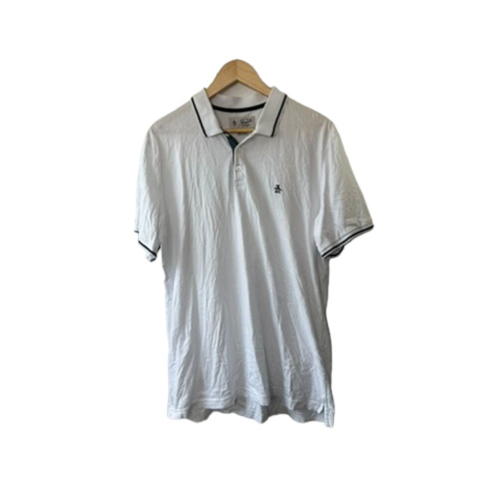 Penguin White Short Sleeve Lightweight Cotton Polo Shirt Men's XL